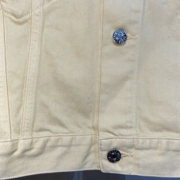 EDWIN Anthropologie Womens SIA Denim Jacket M Lemonade 80s Cropped Colorful NWT - Picture 3 of 10